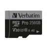 SD MicroSD Card 256GB Verbatim SDHC Pro Class 10 + Adapter retail