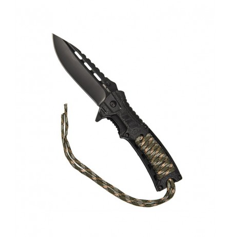 Nóż składany Mil-Tec Paracord z krzesiwem - Camo