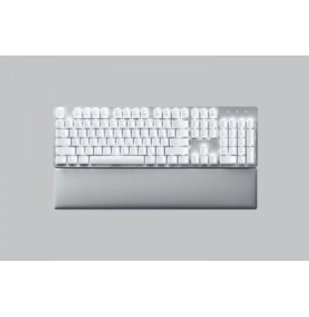Razer Pro Type Ultra Belaidė žaidimų klaviatūra RF Wireless+BT+USB, LED, Yellow Switch, US, Balta