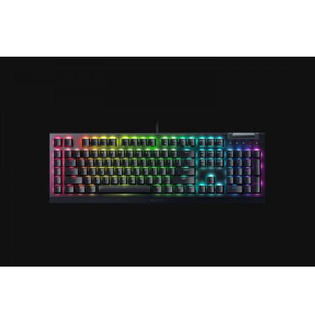 Razer BlackWidow V4 X Laidinė žaidimų klaviatūra RGB, Green Clicky Switch, US, Juoda
