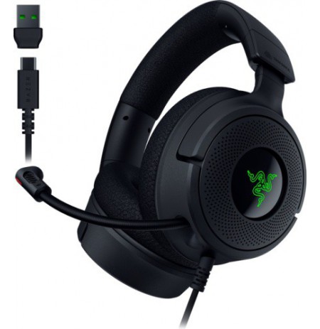 Razer Kraken V4 X Laidinės žaidimų ausinės, Juoda