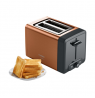Bosch | DesignLine Toaster | TAT4P429 | Power 970 W | Number of slots 2 | Housing material Stainless Steel | Copper
