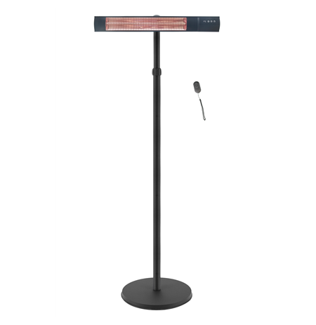 TunaBone Electric Standing Patio Heater, Single carbon golden tube | TB2580ST-01 | Patio heater | Black
