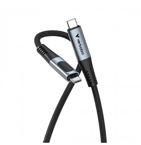 Verbatim Sync & Charge USB C to USB C 240W 40 Gbps Display 120 cm