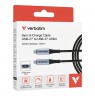 Verbatim Sync & Charge USB C to USB C 240W 40 Gbps Display 120 cm
