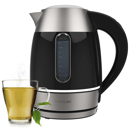 Cecotec Kettle | Thermosense 400 VisionLight | Electric | 2200 W | 1.7 L | Stainless steel | 360° rotational base | Black