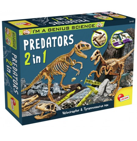 I'm a Genius Little Genius Predators 2in1 Skeleton Fossil 95421 LISCIANI