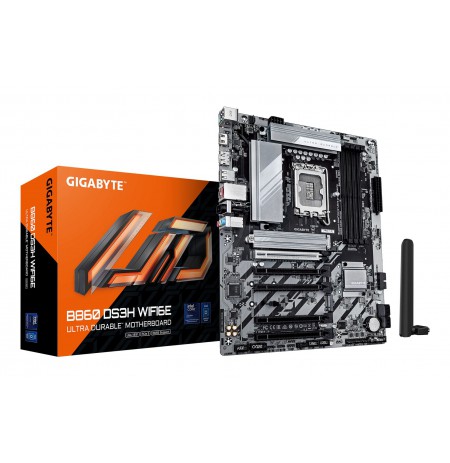 GIGABYTE B860 DS3H WIFI6E Motherboard - Intel Core Ultra Series CPUs, 8+1+2+2 Phases VRM, up to 9066MHz DDR5, 1xPCIe 5.0 +