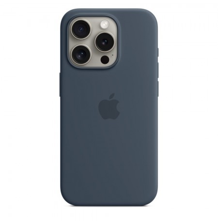 Apple iPhone 15 Pro Silicone Case with MagSafe - Storm Blue
