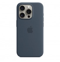 Apple iPhone 15 Pro Silicone Case with MagSafe - Storm Blue