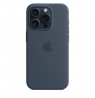 Apple iPhone 15 Pro Silicone Case with MagSafe - Storm Blue