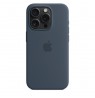 Apple iPhone 15 Pro Silicone Case with MagSafe - Storm Blue