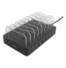 USB krovimo stotelė DELTACO skirtas 8 prietaisams, 6x USB-A, 2x USB-C PD, greitas krovimas, 75 W, juodas / DPS-0201