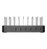 USB krovimo stotelė DELTACO skirtas 8 prietaisams, 6x USB-A, 2x USB-C PD, greitas krovimas, 75 W, juodas / DPS-0201