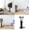 Maclean MC-865 Professional Modern TV Floor Stand with a Shelf for 37" - 70" Screens, max load 40kg, max VESA 600x400, Adjustabl