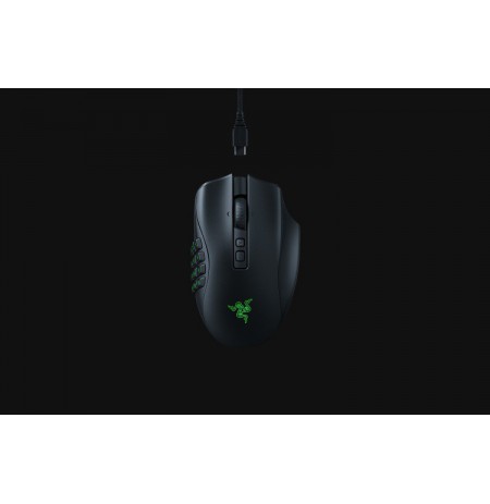 Razer Naga V2 Pro Belaidė žaidimų pelė RF Wireless + Bluetooth + USB-C, 30000 DPI, Juoda