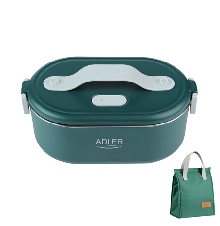 Adler | Electric lunch box with thermal bag | AD 4522 | 0.8 L | Plastic/Stainless steel | Green | Lid included