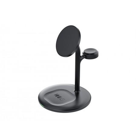 Green Cell MSST-GC-3IN1-B mobile device charger Headphones, Headset, Smartphone, Smartwatch Black Wireless charging Auto