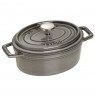 Staub oval cast iron pot - 1 ltr, Graphite