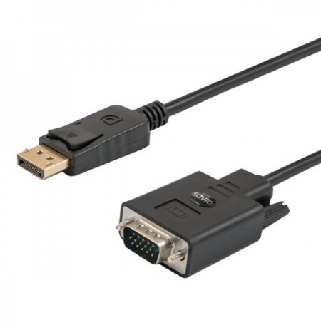 SAVIO CABLE DISPLAYPORT - VGA 1,8M CL-92