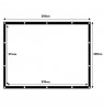 Maclean projection screen, 150", 300x220cm, 25mm 4:3 border, tension hooks, MC-168