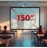 Maclean projection screen, 150", 300x220cm, 25mm 4:3 border, tension hooks, MC-168