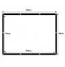 Maclean projection screen, 120", 240x180cm, 25mm 4:3 border, tension hooks, MC-169