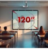 Maclean projection screen, 120", 240x180cm, 25mm 4:3 border, tension hooks, MC-169