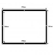 Maclean projection screen, 84", 175x131cm, 25mm 4:3 border, tension hooks, MC-166