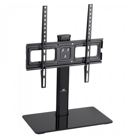 Maclean MC-450 Universal TV Stand for TV Cabinet max. 40kg, max. VESA 400x400 32-65" Tempered Glass Base 3-Level Height