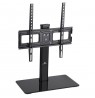 Maclean MC-450 Universal TV Stand for TV Cabinet max. 40kg, max. VESA 400x400 32-65" Tempered Glass Base 3-Level Height