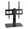 Maclean MC-450 Universal TV Stand for TV Cabinet max. 40kg, max. VESA 400x400 32-65" Tempered Glass Base 3-Level Height