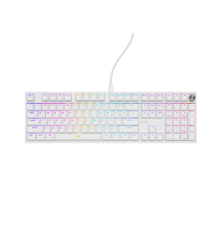 Genesis Thor 404 | Mechanical Gaming Keyboard | Wired | US | White | USB | Gateron Yellow Pro