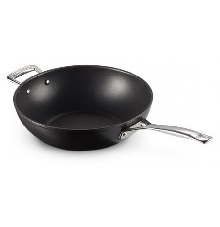 Le Creuset Hardened Nonstick Stir-Fry Pan silver 30cm