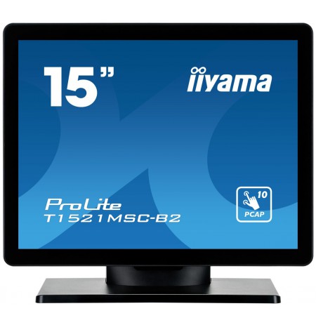 iiyama ProLite T1521MSC-B2 computer monitor 38.1 cm (15") 1024 x 768 pixels XGA LED Touchscreen Tabletop Black