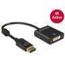 DeLOCK 62599 video cable adapter 0.2 m DisplayPort DVI-I Black