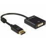 DeLOCK 62599 video cable adapter 0.2 m DisplayPort DVI-I Black