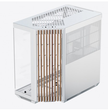 Computer case APNX V1 PC-Gehäuse, Midi-Tower, ATX, Tempered Glass - Wood, white