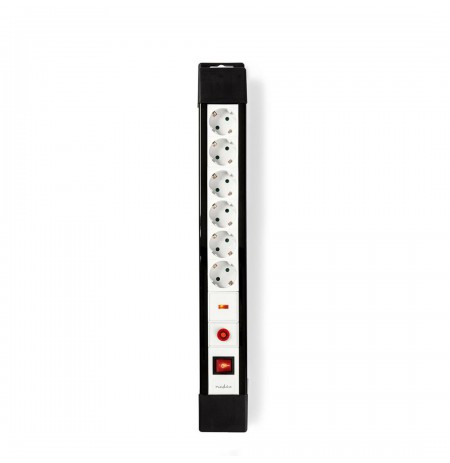 Nedis EXS630SPF1PRO power extension 3 m 6 AC outlet(s) Indoor Black, White