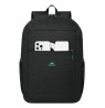 Rivacase Gremio backpack City backpack Black Polyester, Recycled polyethylene terephthalate (rPET)