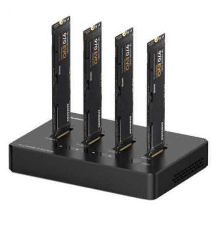 Premium Docking Station 4x M.2 NVME SSD, iki 10Gbps/SSD