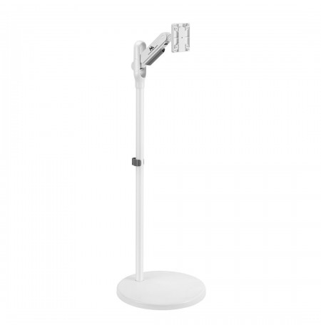 Maclean Mobile Monitor/TV Floor Stand, Gas Spring, 17"-35", 2-10kg, White, MC-970W