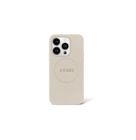 Guess GUHMP16LPGHSMME iPhone 16 Pro6.3" beige/beige hardcase Grained Ring MagSafe | GUESS