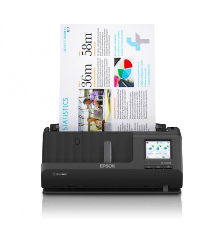 Epson ES-C380W ADF + Sheet-fed Skeneris A4 Spalvotas 30 ppm 600x600 DPI USB Wi-Fi