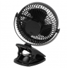 Adler Rechargeable Clip-on Desk Fan | AD 7342 | Table Fan | Black | Diameter 15.5 cm | Number of speeds 3 | Oscillation | 5 W