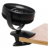 Adler Rechargeable Clip-on Desk Fan | AD 7342 | Table Fan | Black | Diameter 15.5 cm | Number of speeds 3 | Oscillation | 5 W
