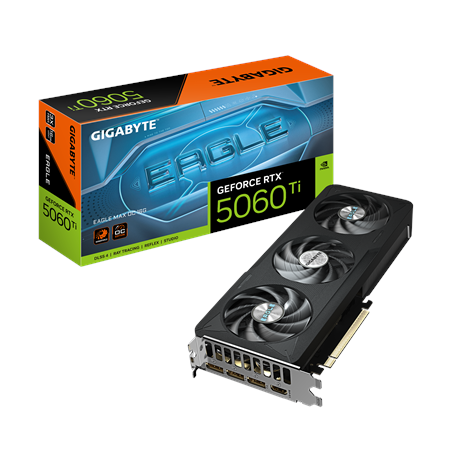 Gigabyte GeForce RTX 5060 Ti EAGLE MAX OC 16G | NVIDIA | 16 GB | GeForce RTX 5060 Ti | GDDR7 | HDMI ports quantity 1 | PCI-E 5.0