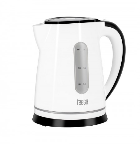 TEESA Electric Kettle, 2200 W, White, 1.8L