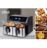 IDEAL Fat-free fryer, double horizontal 9L, 8 functions - including food drying