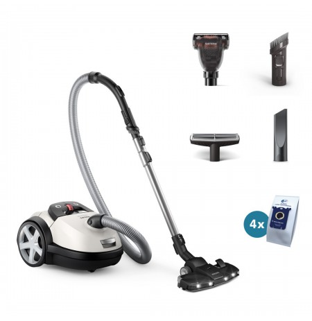 Philips Performer LED 8000 Series Bagged vacuum cleaner, power 900W, model XD8142/12 with TriActive